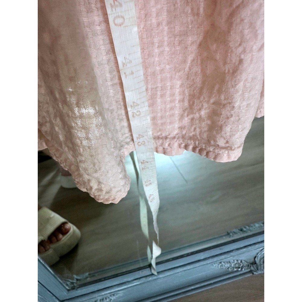 Vintage Cotton Gauze Milkmaid Tiered Midi Dress Floral Embroidery Puff Sleeve S - Picture 7 of 7